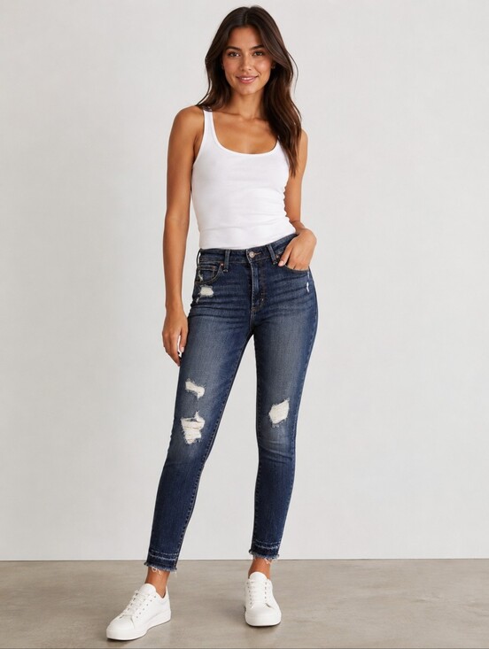 Abercrombie & Fitch Denim - ❤️ ABERCROMBIE & FITCH SIMONE HIGH RISE ANKLE SKINNY JEANS, 2S (26 SHORT)